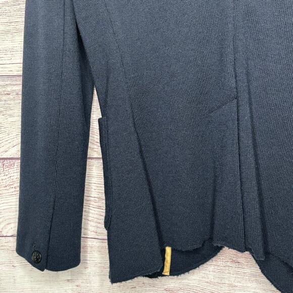 Rag & Bone 100% Merino Wool Navy Blue Knit Single Button Jacket Size Medium - Picture 10 of 11